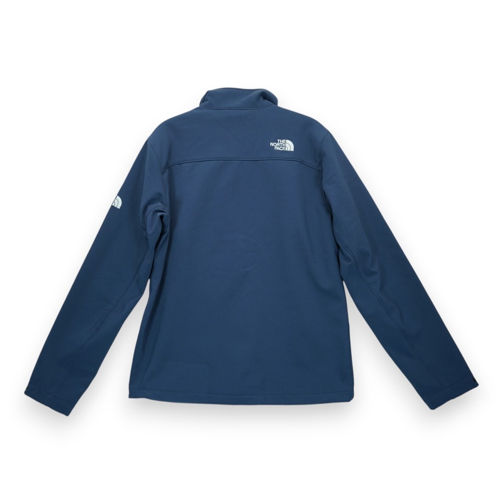 The North Face Men's Small Softshell Dark Navy Blue Full Zip Long Sleeve - Picture 2 of 10